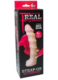 Насадка REAL Standard со спиралевидным узором - 19 см. - LOVETOY (А-Полимер) - купить с доставкой в Одинцово
