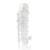Закрытая прозрачная рельефная насадка Crystal sleeve - 13 см. - Erowoman-Eroman - в Одинцово купить с доставкой