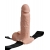 Телесный перезаряжаемый вибрострапон 7  Hollow Rechargeable Strap-on with Balls - 20,3 см. - Pipedream - купить с доставкой в Одинцово