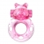 Розовое эрекционное виброкольцо на пенис Pink Bear - Baile - в Одинцово купить с доставкой