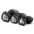 Набор из 3 черных пробок с прозрачным кристаллом-сердечком Bling Plugs Training Kit - Blush Novelties - купить с доставкой в Одинцово