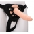 Телесный страпон на черных трусиках STRAP ON REAL DILDO - 20 см. - Dream Toys - купить с доставкой в Одинцово
