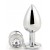 Серебристая анальная втулка с прозрачным кристаллом - 7,1 см. - Dream Toys - купить с доставкой в Одинцово