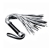 Серебристая плетка Struggle My Flogger с черной ручкой - 45 см. - Lovetoy - купить с доставкой в Одинцово