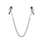 Зажимы для сосков с фиолетовой цепочкой Sweet Caress Nipple Chain - Sweet Caress - купить с доставкой в Одинцово