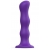 Фиолетовая насадка Strap-On-Me Dildo Geisha Balls size M - Strap-on-me - купить с доставкой в Одинцово