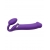 Фиолетовый безремневой вибрострапон Silicone Bendable Strap-On - size XL - Strap-on-me - купить с доставкой в Одинцово