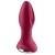 Малиновая вибропробка с вращением бусин Rotator Plug 2+ - 12,8 см. - Satisfyer