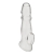Прозрачная насадка для пениса Girthy Penis Enhancing Sleeve Extension - 17,1 см. - BlueLine - в Одинцово купить с доставкой