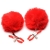 Красные зажимы на соски с помпонами Pom Pom - XR Brands - купить с доставкой в Одинцово