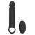 Черная насадка-удлинитель с вибрацией Vibrating Extender With Remote - Dream Toys - в Одинцово купить с доставкой
