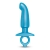 Голубая анальная пробка для массажа простаты Hither Silicone Prostate Plug - 14,3 см. - b-Vibe - в Одинцово купить с доставкой