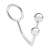 Кольцо на пенис с анальным стимулятором Two Bead Stainless Steel Anal Hook   Cock Ring - BlueLine - в Одинцово купить с доставкой