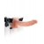 Телесный полый страпон с вибрацией Vibrating Hollow Strap-On with Balls - 24 см. - Pipedream - купить с доставкой в Одинцово