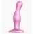 Розовая насадка Strap-On-Me Dildo Plug Curvy size M - Strap-on-me - купить с доставкой в Одинцово