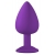 Большая фиолетовая анальная пробка Emotions Cutie Large с голубым кристаллом - 10 см. - Lola Games - купить с доставкой в Одинцово