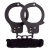 Чёрные наручники из листового металла в комплекте с веревкой BONDX METAL CUFFS LOVE ROPE SET - Dream Toys - купить с доставкой в Одинцово