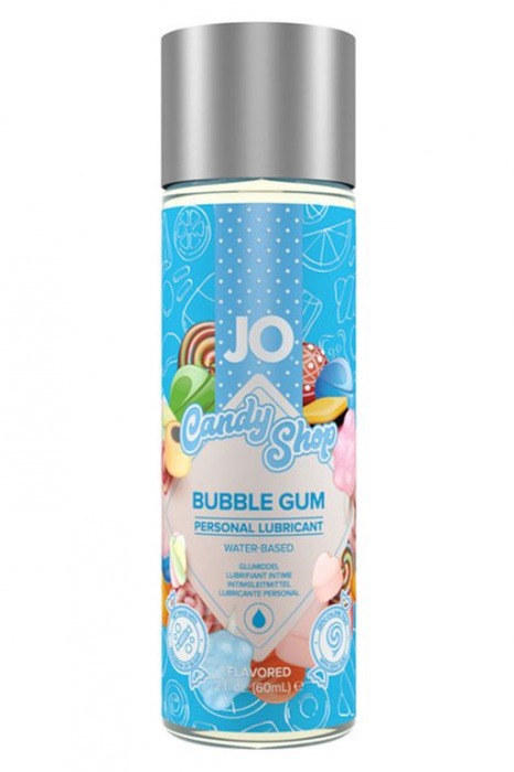 Смазка на водной основе Candy Shop Bubblegum с ароматом жвачки - 60 мл. - System JO - купить с доставкой в Одинцово