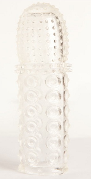 Прозрачная закрытая гелевая насадка - 13,5 см. - Toyfa Basic - в Одинцово купить с доставкой