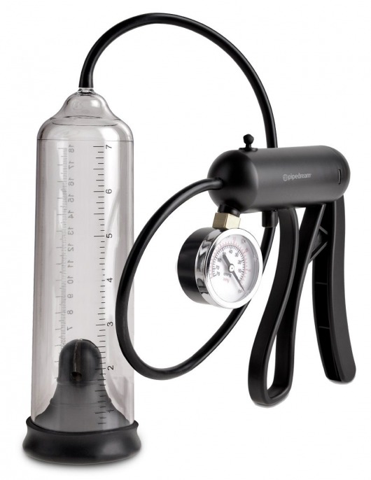 Вакуумная мужская помпа с датчиком давления Pro-Gauge Power Pump - Pipedream - в Одинцово купить с доставкой