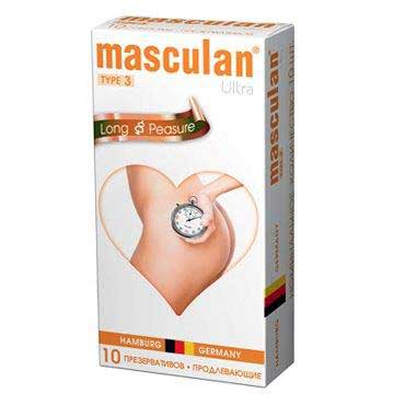 Розовые презервативы Masculan Ultra Long Pleasure с колечками, пупырышками и продлевающим эффектом - 10 шт. - Masculan - купить с доставкой в Одинцово