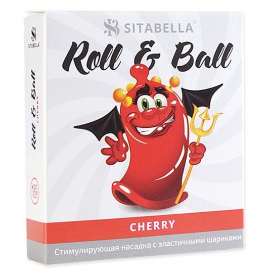 Стимулирующий презерватив-насадка Roll   Ball Cherry - Sitabella - купить с доставкой в Одинцово