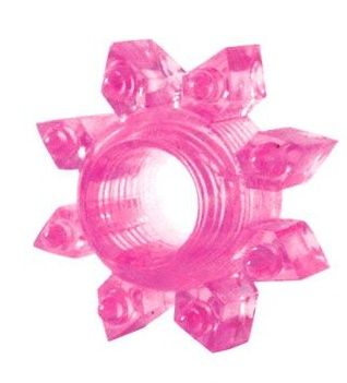 Розовое эрекционное кольцо Cockring star - Erowoman-Eroman - в Одинцово купить с доставкой