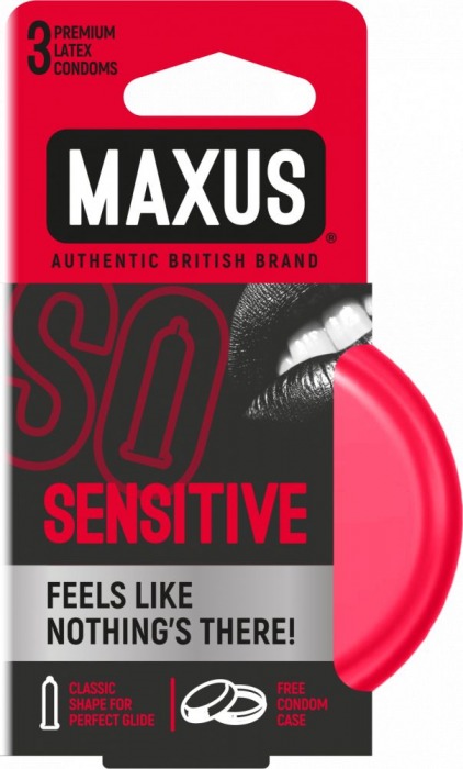Ультратонкие презервативы в железном кейсе MAXUS Sensitive - 3 шт. - Maxus - купить с доставкой в Одинцово