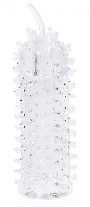 Закрытая рельефная насадка Crystal sleeve с усиками - 12 см. - Erowoman-Eroman - в Одинцово купить с доставкой