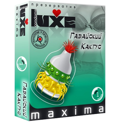 Презерватив LUXE Maxima  Гавайский Кактус  - 1 шт. - Luxe - купить с доставкой в Одинцово