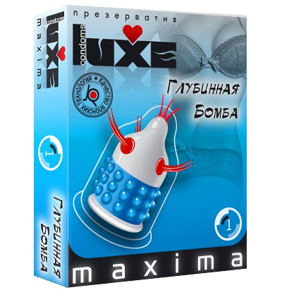 Презерватив LUXE Maxima  Глубинная бомба  - 1 шт. - Luxe - купить с доставкой в Одинцово