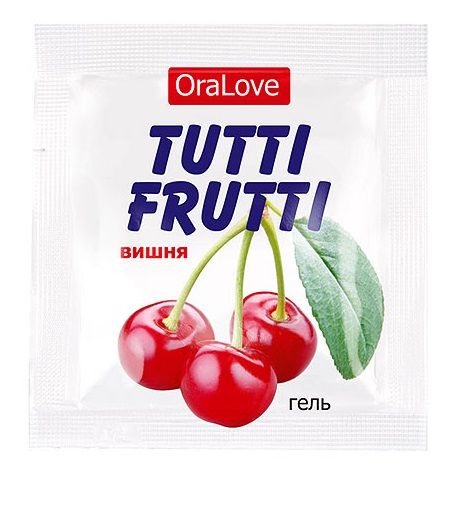 Пробник гель-смазки Tutti-frutti с вишнёвым вкусом - 4 гр. - Биоритм - купить с доставкой в Одинцово