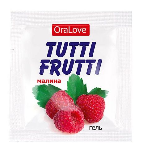 Пробник гель-смазки Tutti-frutti с малиновым вкусом - 4 гр. - Биоритм - купить с доставкой в Одинцово
