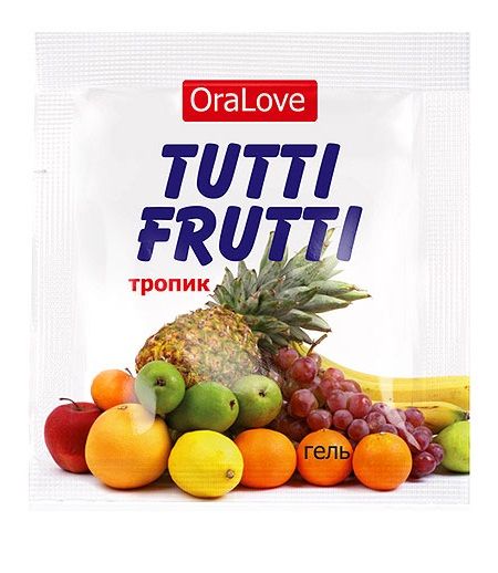 Пробник гель-смазки Tutti-frutti со вкусом тропических фруктов - 4 гр. - Биоритм - купить с доставкой в Одинцово