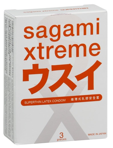 Ультратонкие презервативы Sagami Xtreme SUPERTHIN - 3 шт. - Sagami - купить с доставкой в Одинцово