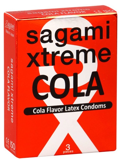 Ароматизированные презервативы Sagami Xtreme COLA - 3 шт. - Sagami - купить с доставкой в Одинцово