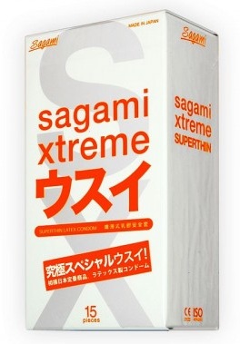 Ультратонкие презервативы Sagami Xtreme SUPERTHIN - 15 шт. - Sagami - купить с доставкой в Одинцово