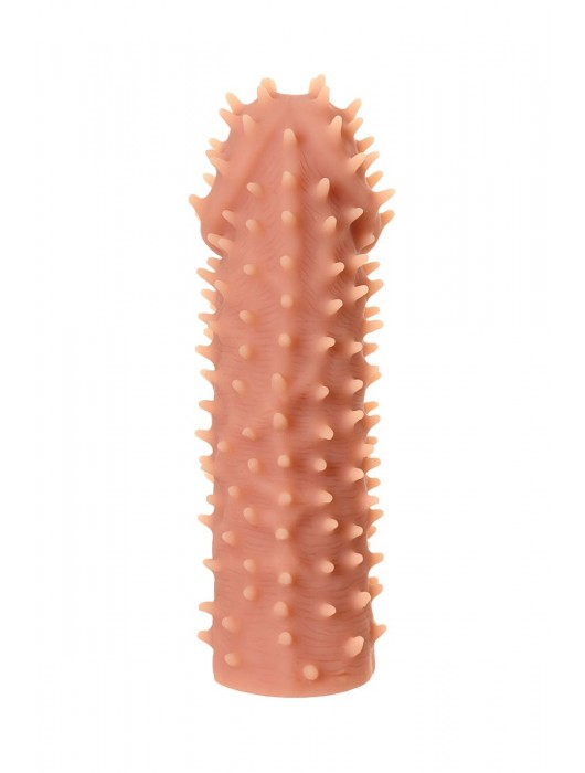 Телесная реалистичная насадка KOKOS Extreme Sleeve 07 с дополнительной стимуляцией - 12,7 см. - KOKOS - в Одинцово купить с доставкой