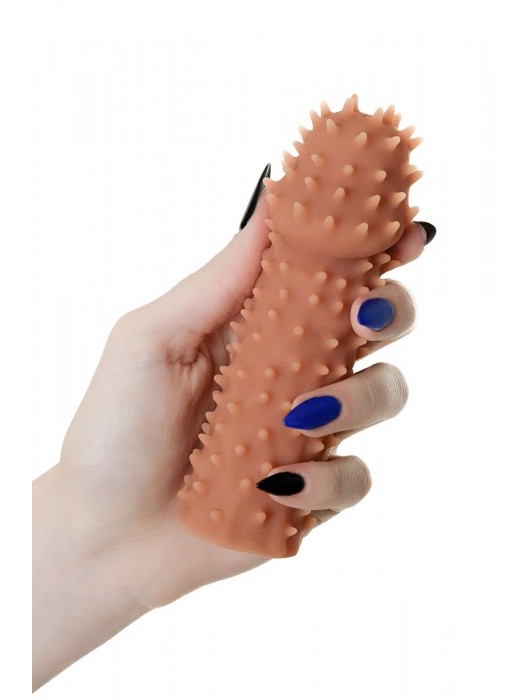 Телесная реалистичная насадка KOKOS Extreme Sleeve 07 с дополнительной стимуляцией - 12,7 см. - KOKOS - в Одинцово купить с доставкой