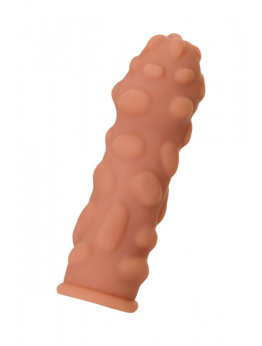 Телесная реалистичная насадка KOKOS Extreme Sleeve 11 с дополнительной стимуляцией - 12,7 см. - KOKOS - в Одинцово купить с доставкой