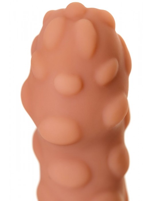 Телесная реалистичная насадка KOKOS Extreme Sleeve 11 с дополнительной стимуляцией - 12,7 см. - KOKOS - в Одинцово купить с доставкой