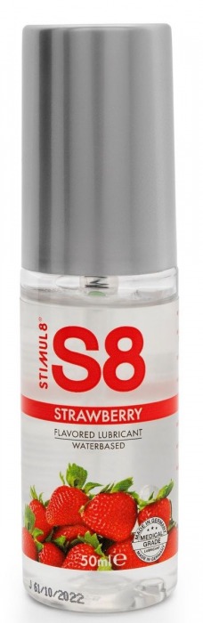Лубрикант S8 Flavored Lube со вкусом клубники - 50 мл. - Stimul8 - купить с доставкой в Одинцово