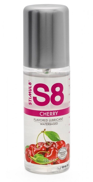 Смазка на водной основе S8 Flavored Lube со вкусом вишни - 125 мл. - Stimul8 - купить с доставкой в Одинцово