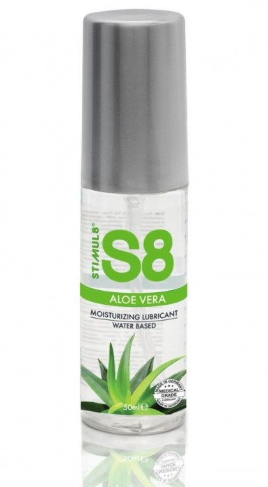 Лубрикант на водной основе S8 Aloe Vera Lube с алоэ вера - 50 мл. - Stimul8 - купить с доставкой в Одинцово
