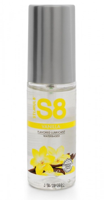 Лубрикант на водной основе S8 Flavored Lube со вкусом ванили - 50 мл. - Stimul8 - купить с доставкой в Одинцово