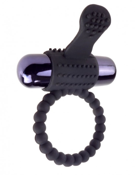 Черное эрекционное виброкольцо Vibrating Silicone Super Ring - Pipedream - в Одинцово купить с доставкой