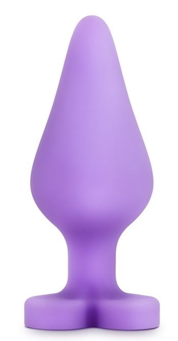 Фиолетовая анальная пробка Naughty Candy Heart Do Me Now - 8,9 см. - Blush Novelties - купить с доставкой в Одинцово
