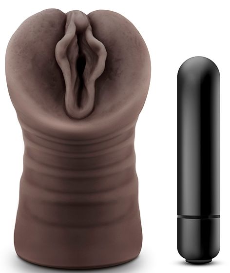 Коричневый мастурбатор-вагина Alexis - Blush Novelties - в Одинцово купить с доставкой