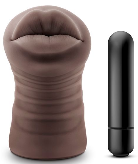 Коричневый мастурбатор-ротик Renee - Blush Novelties - в Одинцово купить с доставкой