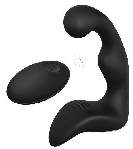 Черный вибромассажер простаты REMOTE BOOTY PLEASER - Dream Toys - в Одинцово купить с доставкой